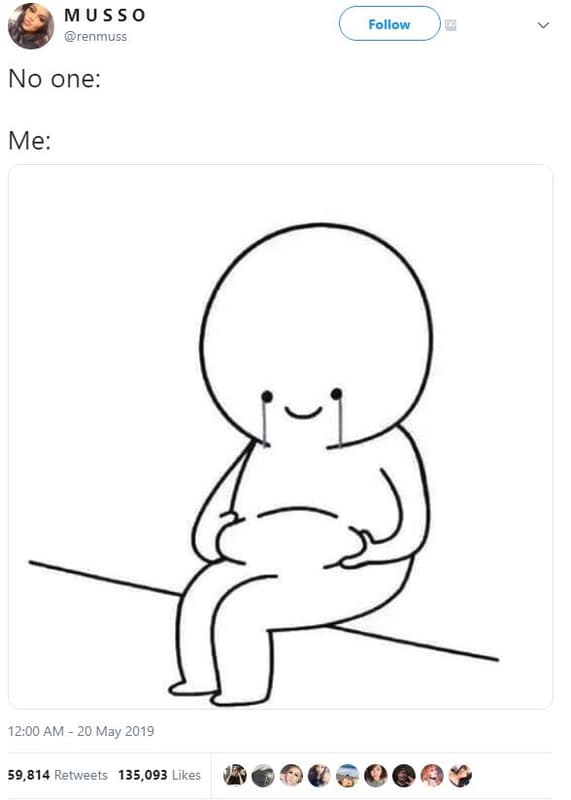 Muss0 renmuss follow no one me 12.00 am 20 may 59,814 retweets 135,093 likes