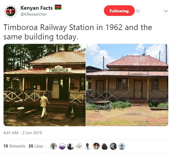 Kenyan facts kresearcher following timboroa railway station in and the same buil