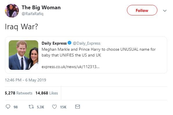 The big woman raifarafiq follow iraq war? daily express daily_express meghan mar