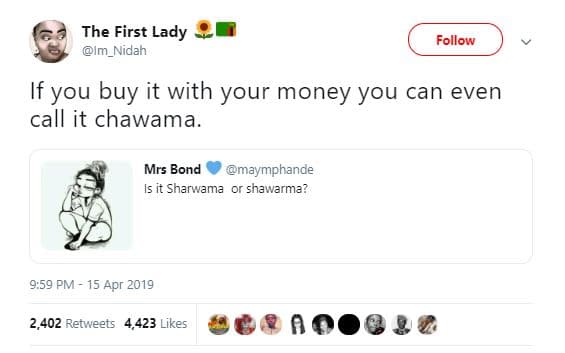 The first lady im_nidah follow if you buy it with your money you can even call i