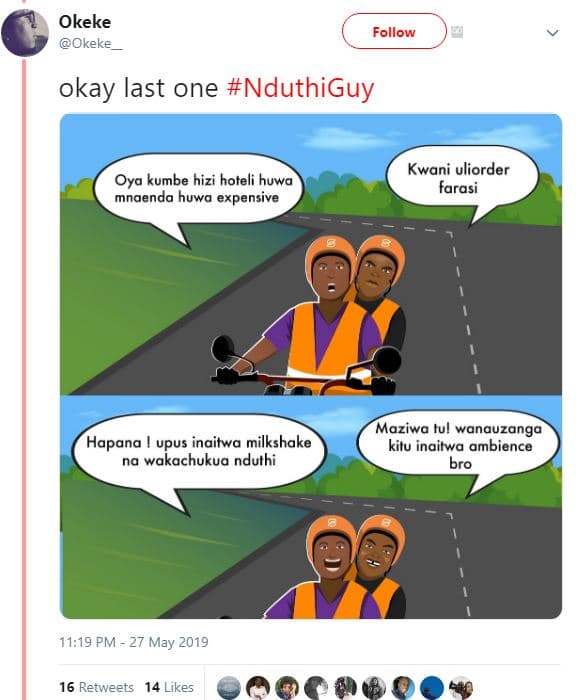 Okeke okeke follow okay last one nduthiguy kwani uliorder farasi oya kumbe hizi