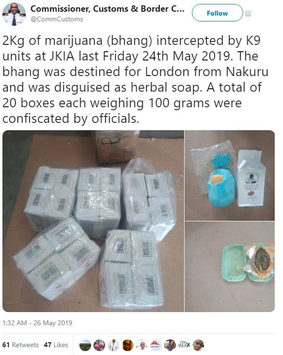 Commissioner, customs border c... commcustoms follow 2kg of marijuana bhang inte