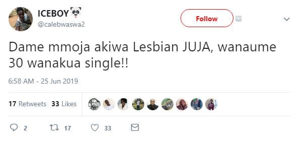 Iceboy' ? calebwaswa2 follow dame mmoja akiwa lesbian juja, wanaume 30 wanakua s