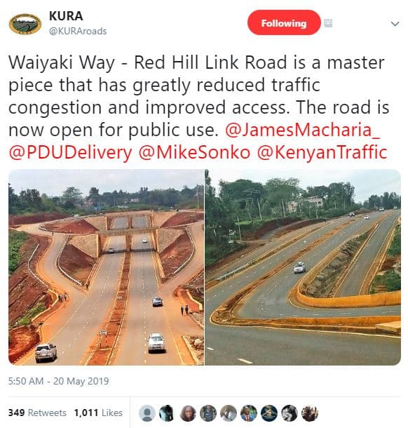 Kura kuraroads following waiyaki way red hill link road is a master piece that h