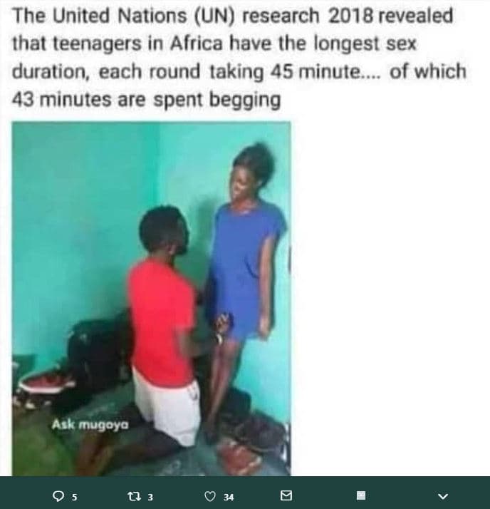 The united nations un research revealed that teenagers in alrica have the longes