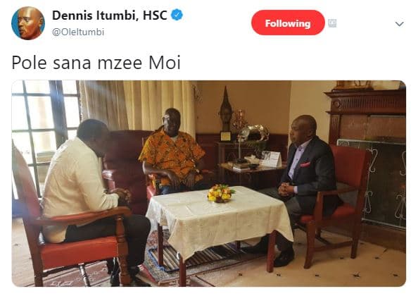 Dennis itumbi, hsc oleltumbi following pole sana mzee moi