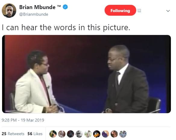 Brian mbunde t brianmbunde following can hear the words in this picture. 9,28 pm