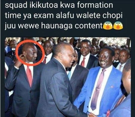 Squad ikikutoa kwa formation time ya exam alafu walete chopi juu wewe haunaga co