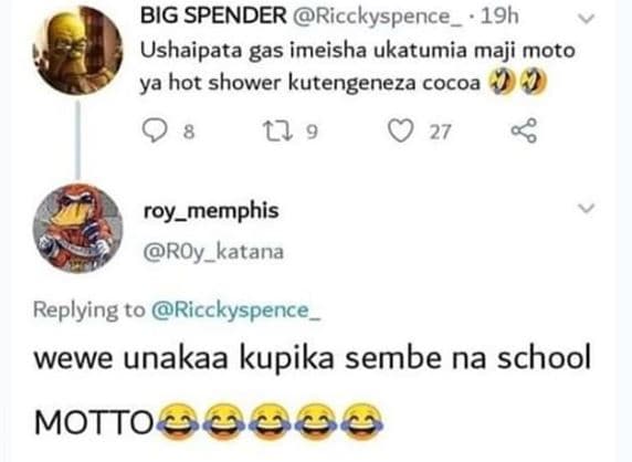 Big spender ricckyspence 19h ushaipata gas imeisha ukatumia maji moto ya hot sho