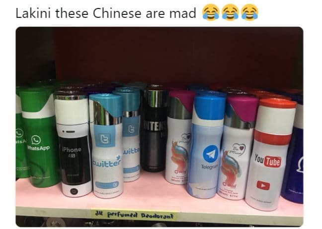 Lakini these chinese are mad ynatsapp iphone vile huitter you ube pofvmed_deodor