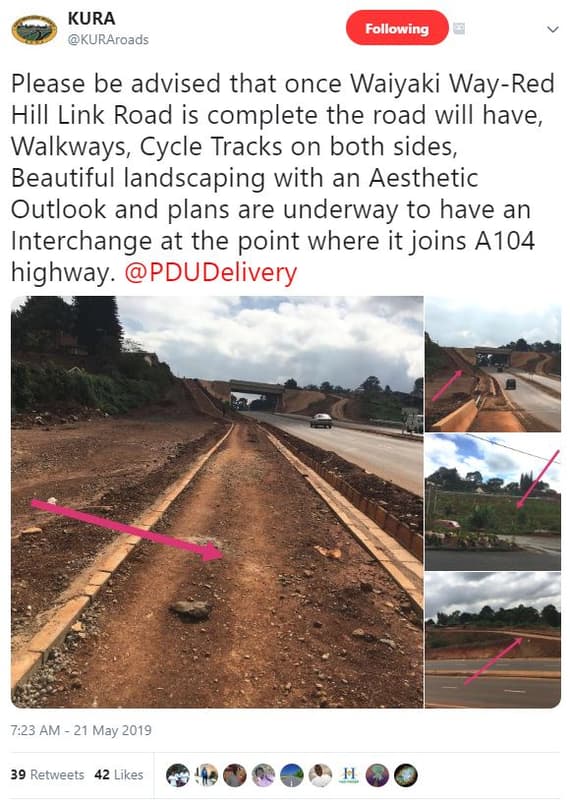 Kura kuraroads following please be advised that once waiyaki way red hill link r