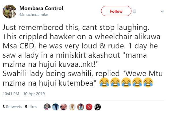 Mombasa control macheoamike follow just remembered this, cant stop laughing. thi