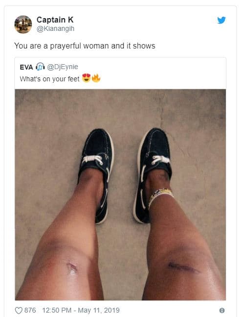 Captain k kianangin you are prayerful woman and it shows eva djeynie what's on y