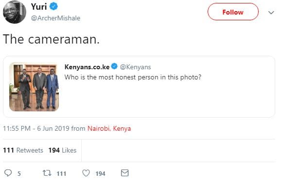 Yuri archermishale follow the cameraman kenyans.co.ke kenyans who the most hones
