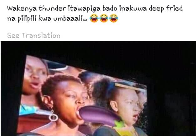 Wakenya thunder itawapiga bado inakuwa deep fried na pilipilf kwa umbaaalio see