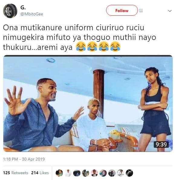 Follow mbitogee ona mutikanure uniform ciuriruo ruciu nimugekira mifuto ya thogu
