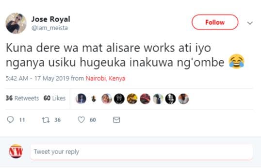 Jose royal lam_meista follow kuna dere wa mat alisare works ati iyo nganya usiku