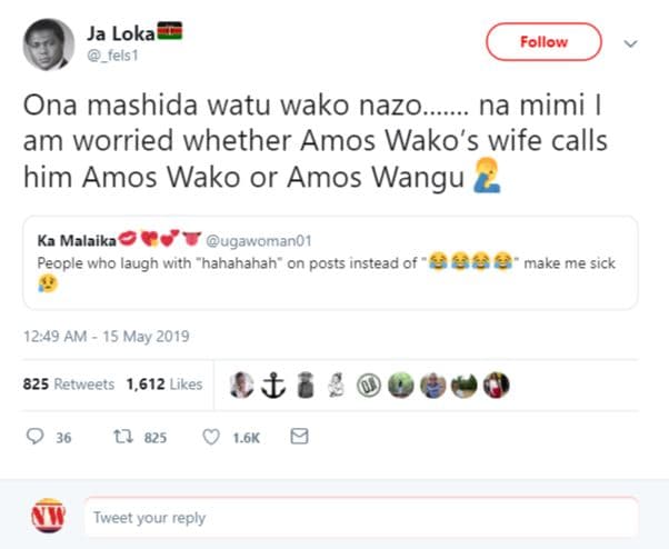 Ja loka tels follow ona mashida watu wako nazo na mimi am worried whether amos w