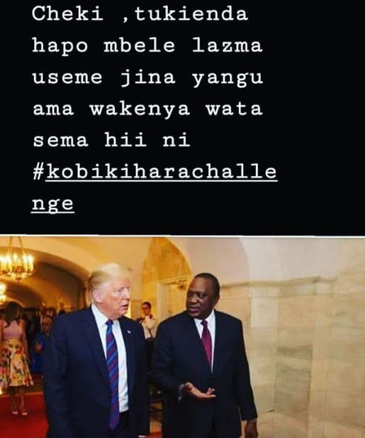 Cheki tukienda hapo mbele lazma usene jina yangu ana wakenya wata sena hii ni ko