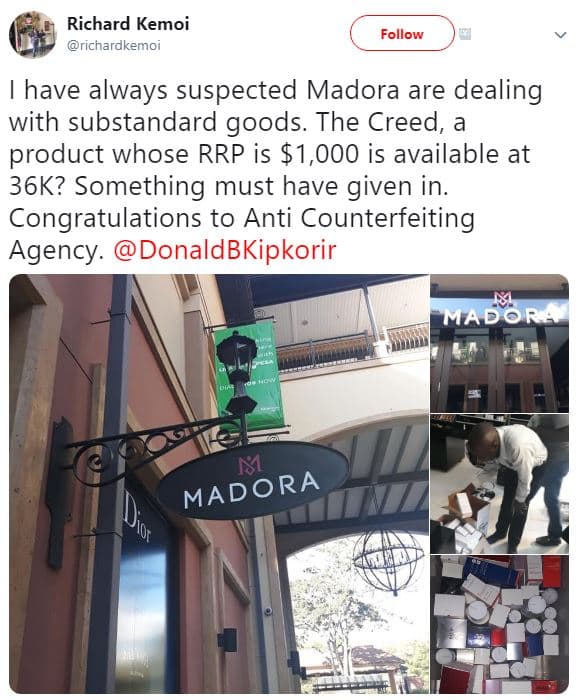 Richard kemoi richardkemoi follow have always suspected madora are dealing with