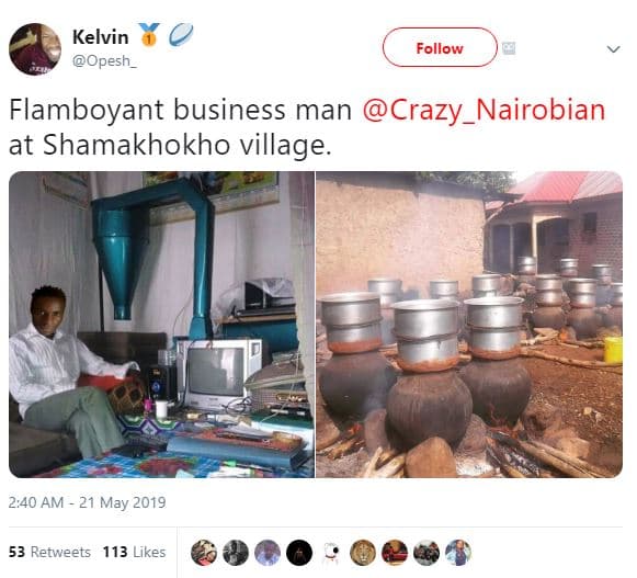 Kelvin opesh_ follow flamboyant business man crazy_nairobian at shamakhokho vill