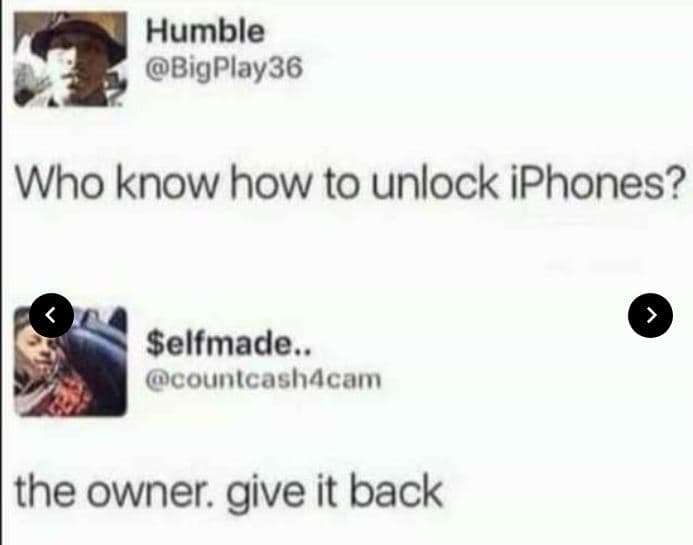 Humble bigplay36 who know how to unlock iphones? selfmade.. countcashacom the ow
