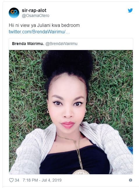 Sirrapalot osamaotero hii ni view ya juliani kwa bedroom twitter combrendawairim