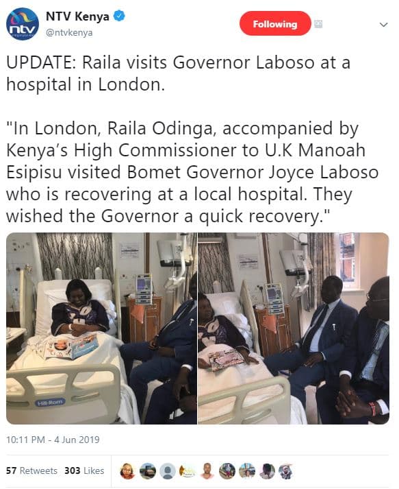 Ntv kenya nl ntvkenya following update raila visits governor laboso at a hospita