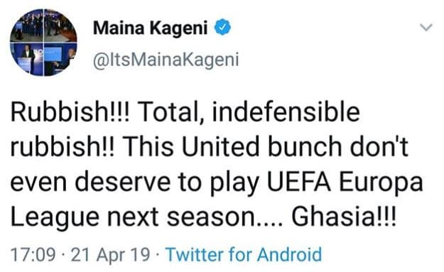 Maina kageni itsmainakageni rubbish'! total, indefensible rubbish!! this united