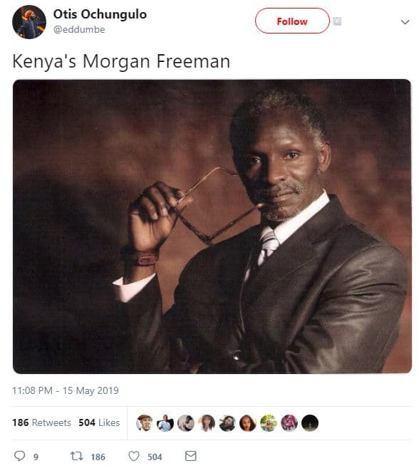 Otis ochungulo eddumbe follow kenya's morgan freeman 11.08 pm 15 may 186 retweet