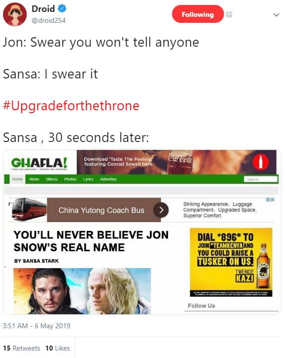 Droid droid254 following jon swear you won't tell anyone sansa swear it upgradef