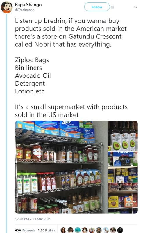 Papa shango trackmann follow listen up bredrin if you wanna buy products sold in