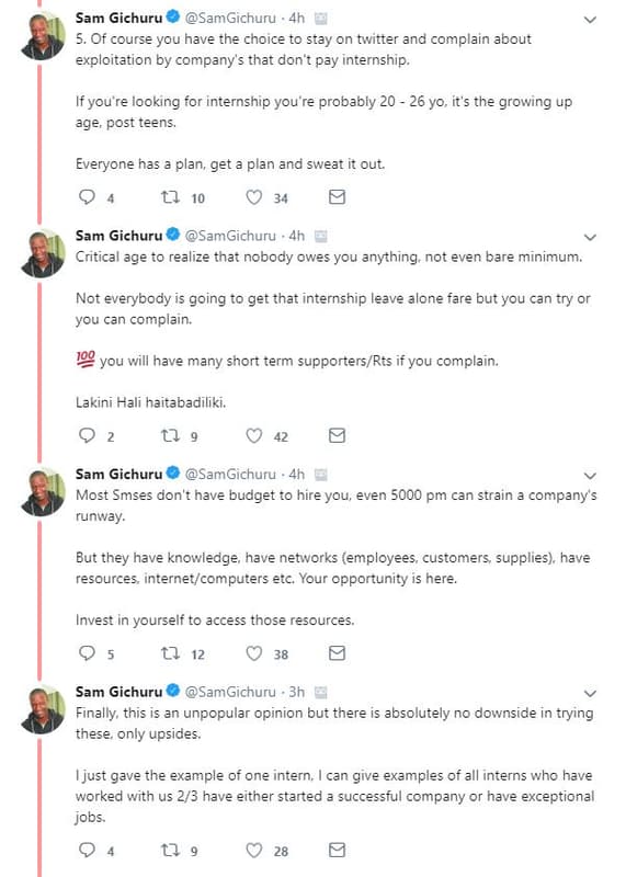 Sam gichuru samgichuru 5, of ccurse you have the choice to stay on twitter end c