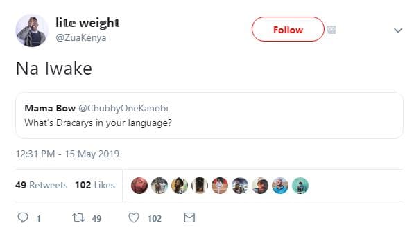 Lite weight zua kenya follow na iwake mama bow chubbyonekanobi what dracarys in