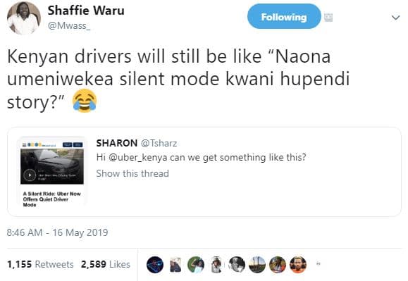 Shaffie waru mwass following kenyan drivers will still be like 'naona umeniwekea