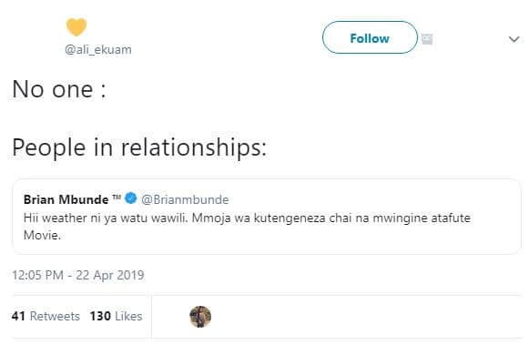 Follow ali_ekuam no one people in relationships brian mbunde brianmbunde hii wea
