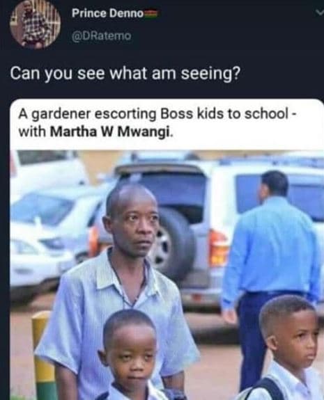 Prince denno dratemo can you see what am seeing? gardener escorting boss kids to