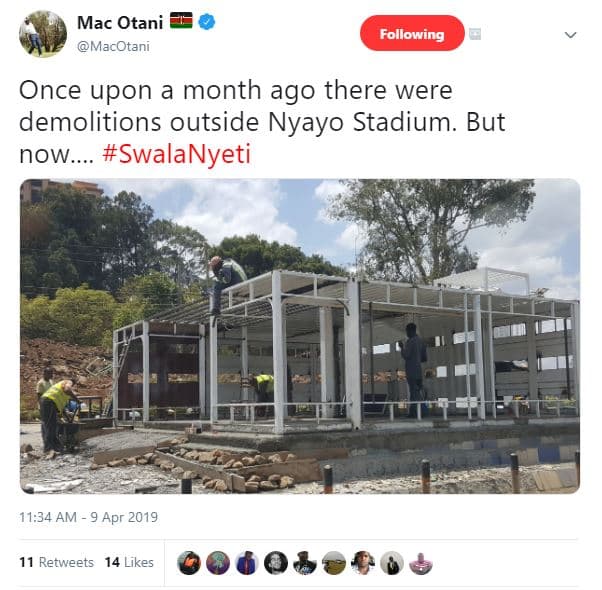 Mac otani macotani following once upon a month ago there were demolitions outsid