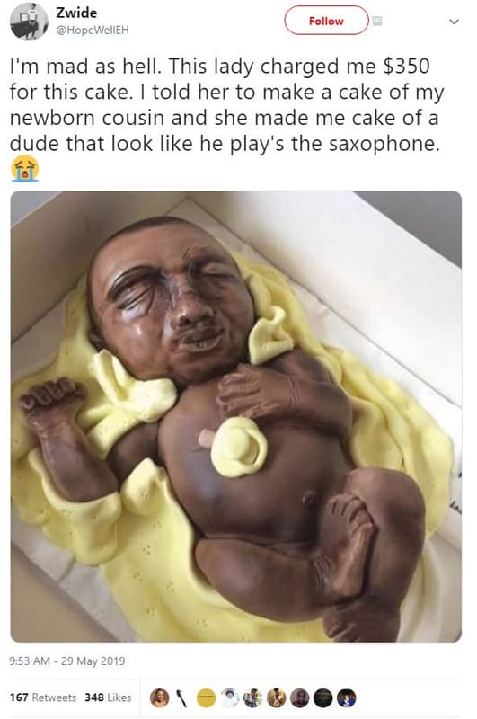 Zwide hopewelleh follow i'm mad as hell. this lady charged me 350 for this cake