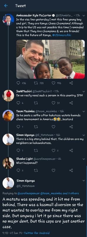 Tweet ambassador kyle hccarter 0 usambke_ 176 in the visa line yesterday met thi