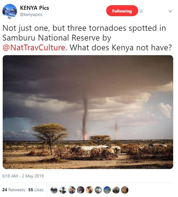 Kenya pics kenyapics following not just one but three tornadoes spotted in sambu