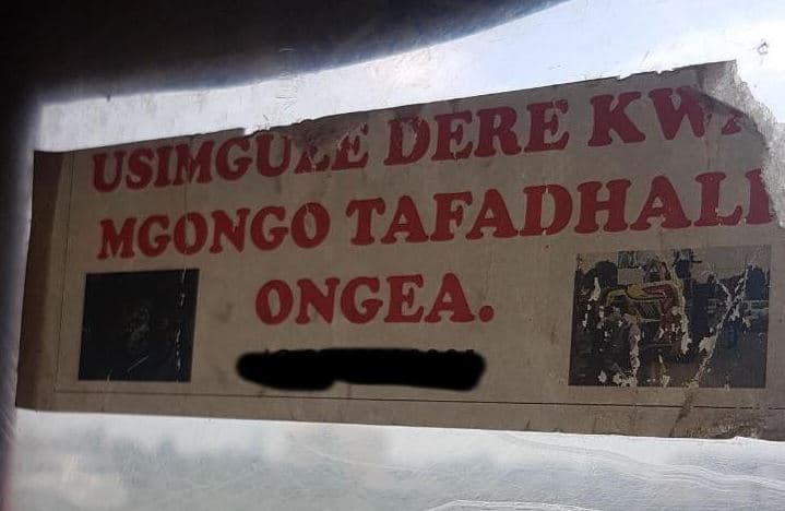 Usimagoc dbrekw mcongo tafadhall ongea.