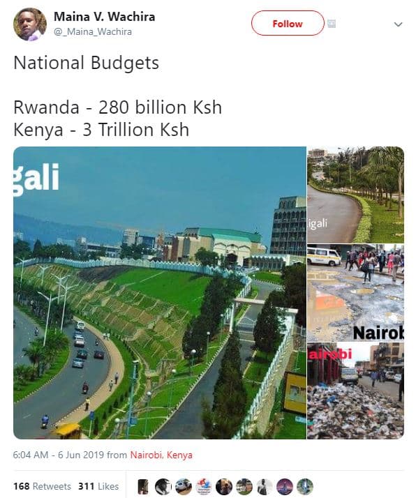 Maina v. wachira maina_wachira follow national budgets rwanda 280 billion ksh ke