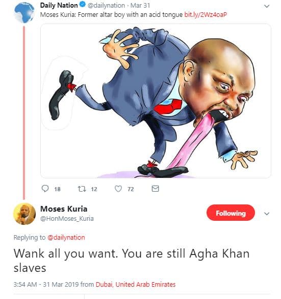 Daily nation dallynation mar 31 moses kuria former altar boy witn an acid tongue