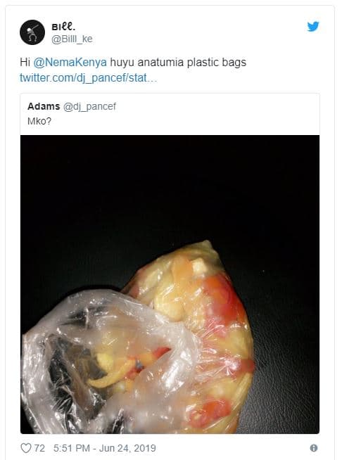 Biqe. billl_ke hi nemakenya huyu anatumia plastic bags twitter comldj_panceflsta