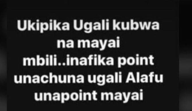 Ukipika ugali kubwa na mayai mbili_inafika point unachuna ugali alafu unapoint m