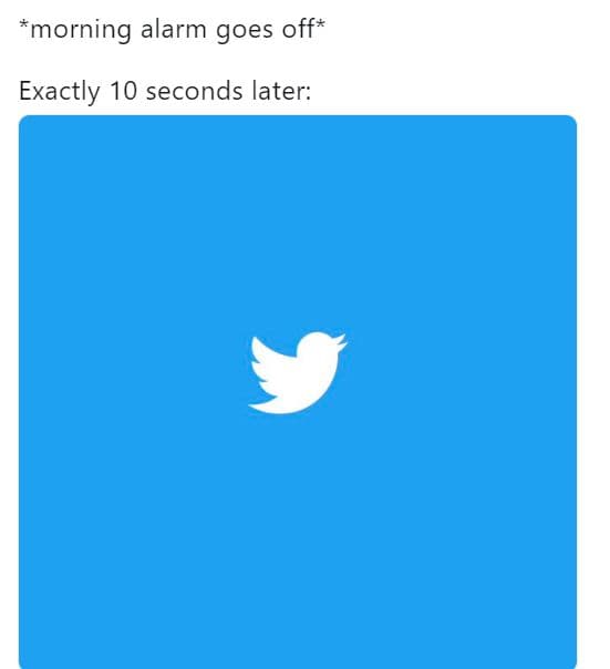 Morning alarm goes off exactly 10 seconds later