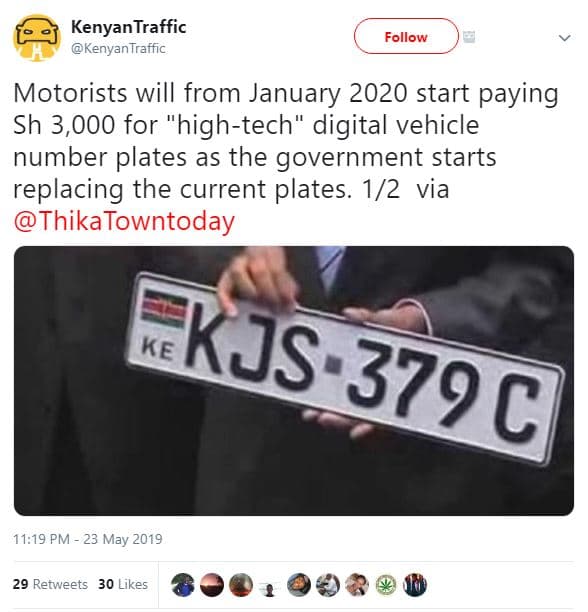 Kenyantraffic kenyantraffic follow motorists will from january start paying sh 3