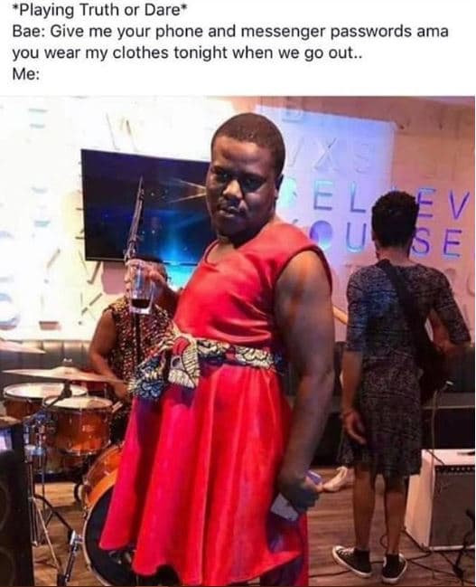 'playing truth or dare bae give me your phone and messenger passwords ama you we