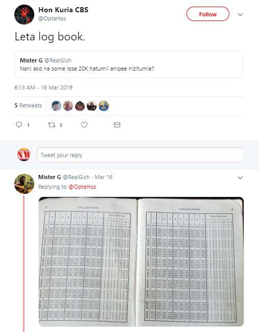 Hon kuria cbs optahos follow leta log book. mister realgich nani ko ome 2ok hatu